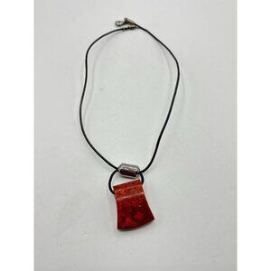Silpada 925 Sterling Silver & Cord Pendant Necklace
